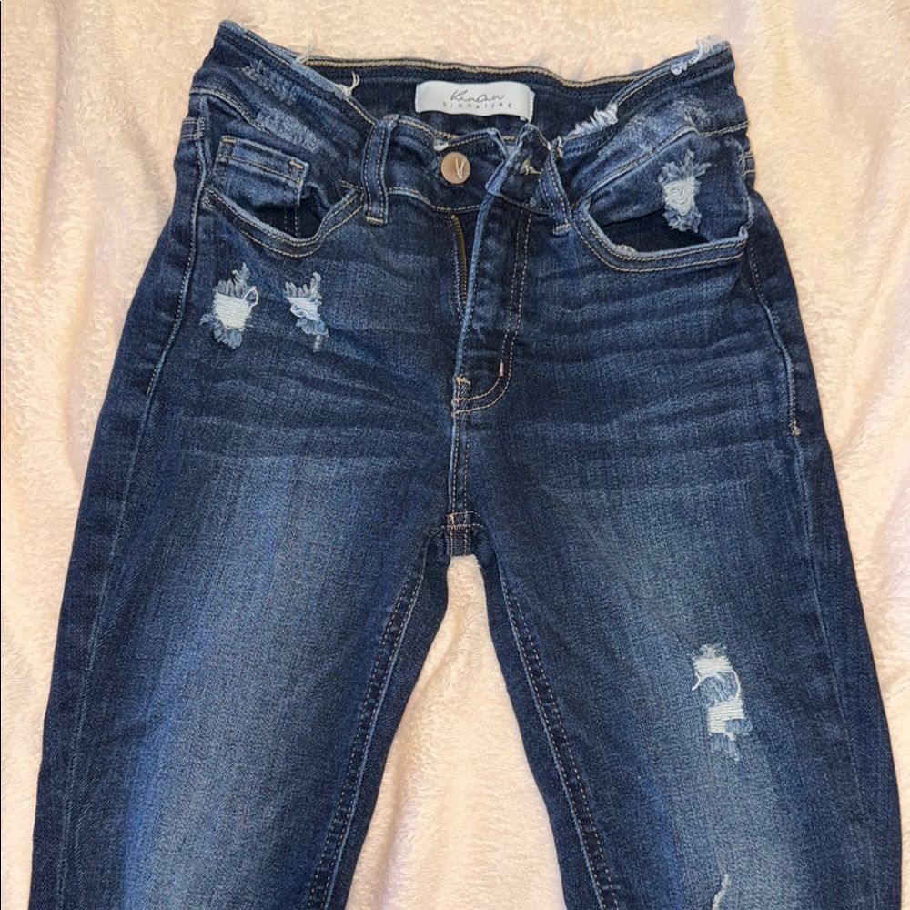 KanCan Blue Signature Skinny Distressed Jeans